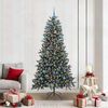 vidaXL Artificial Christmas Tree with 300 LEDs with Stand Green 210 cm