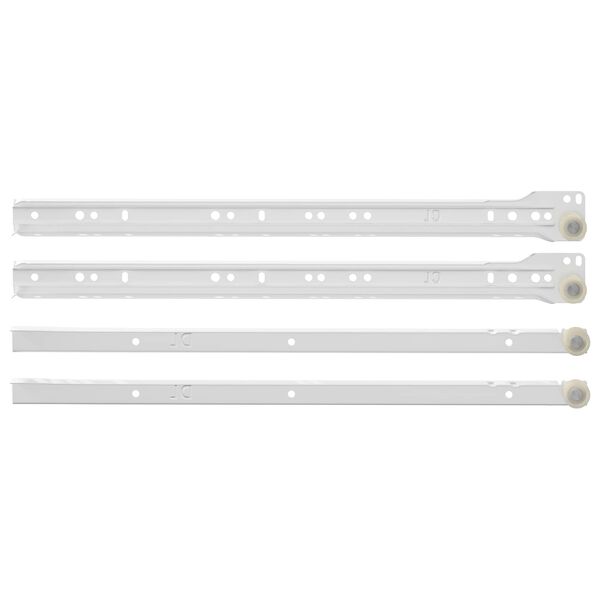 vidaXL Drawer Slide 2 pcs White 400 mm Steel