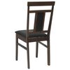 vidaXL Dining Chair 2 pcs Light Brown and Black Solid Rubber Wood