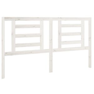 vidaXL Bed Headboard White 166x4x100 cm Solid Pine Wood