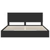 vidaXL Storage Bed with Headboard Black 200 x 200 cm Engineered Wood