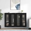 vidaXL Wall Cabinets 2 pcs Black Oak 69.5 x 34 x 90 cm Engineered Wood