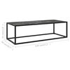 vidaXL Coffee Table Black with Black Marble Glass 120x50x35 cm