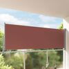 vidaXL Patio Retractable Side Awning 120x300 cm Brown
