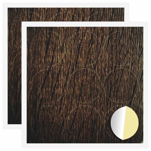 vidaXL Self-adhesive Screw Cover 2 pcs Brown Oak &Oslash; 20 x 0.5 mm