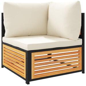 vidaXL Garden Sofa Corner with Cushions Solid Wood Acacia