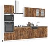 vidaXL 7 Piece Kitchen Cabinet Set Lucca Smoked Oak Engineered Wood