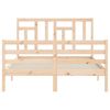 vidaXL Bed Frame without Mattress Double Solid Wood