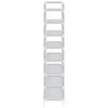vidaXL Shoe Rack with 8 Shelves Metal and Non-woven Fabric Silver