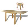 vidaXL Extendable Table | Oak | Solid Oak, MDF veneer, Plywood | Medium