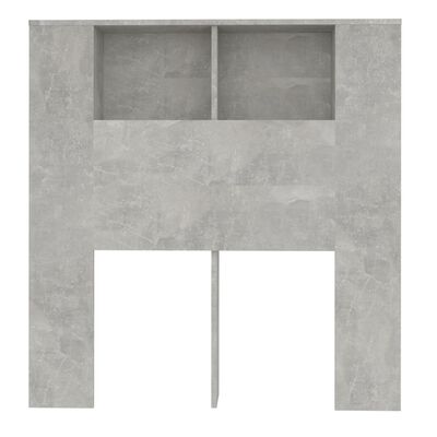 vidaXL Headboard Cabinet Concrete Grey 100x18.5x104.5 cm