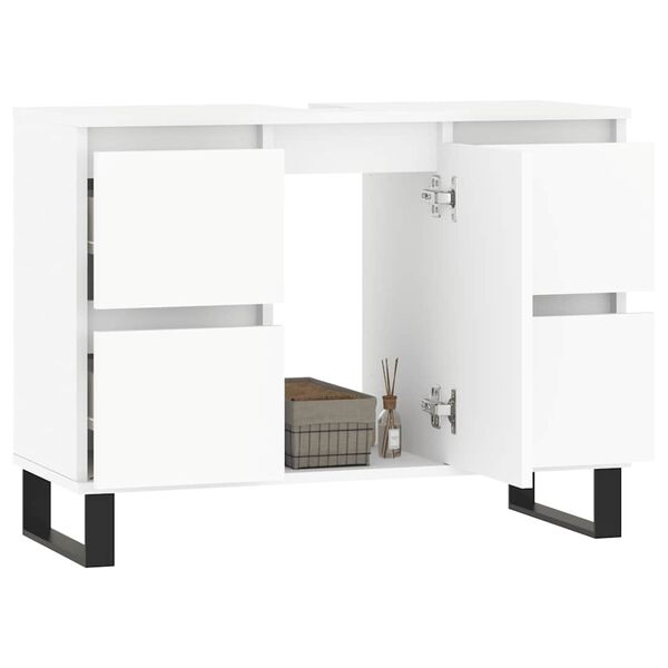 vidaXL Bathroom Cabinet White 80x33x60 cm Engineered Wood