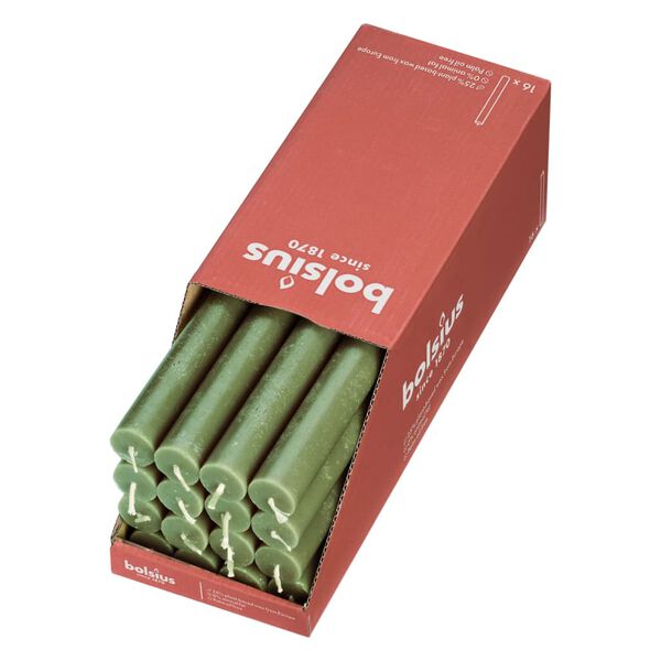 Bolsius Table Candles Shine 16 pcs 27 cm Fresh Olive