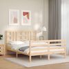 vidaXL Bed Frame without Mattress Double Solid Wood Pine
