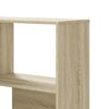vidaXL Corner Bookcase 4-Tier Sonoma Oak 85x85x140 cm Engineered Wood