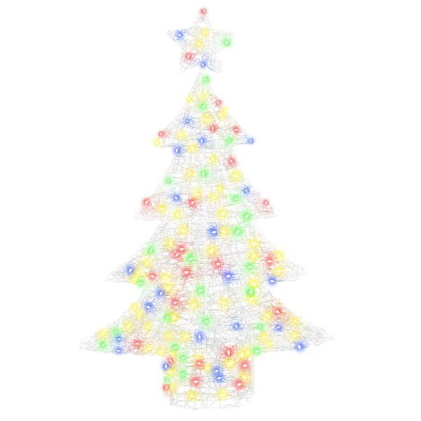 vidaXL Christmas Tree with 100 LEDs Multicolour 120 cm Acrylic