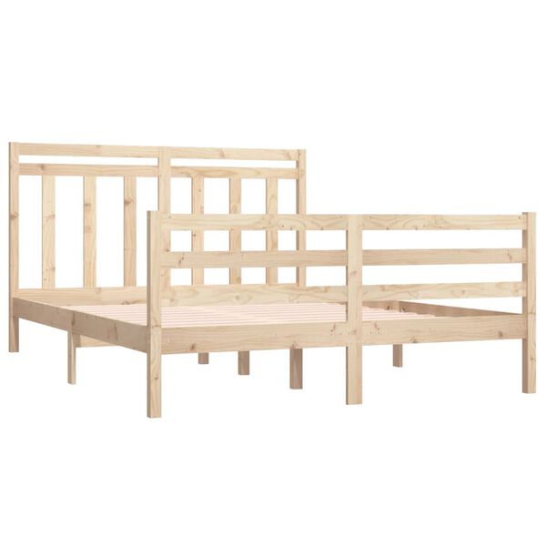 vidaXL Bed Frame without Mattress 120x190 cm Small Double Solid Wood