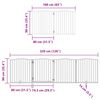 vidaXL Dog Gate with Door Foldable 6 Panels 480 cm Poplar Wood