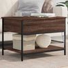 vidaXL Coffee Table Brown Oak 70x50x50 cm Engineered Wood and Metal