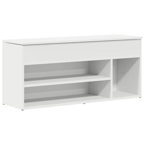 vidaXL Shoe Bench White 102x30,5x45 cm Engineered Wood
