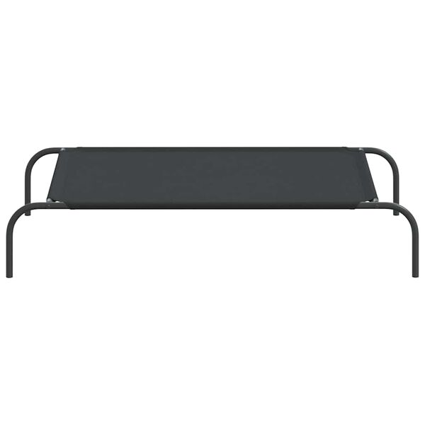 vidaXL Elevated Dog Bed Black 110x65x20 cm Oxford Fabric and Steel