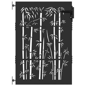 vidaXL Garden Gate with Lock Black 85 x 125 cm Powder-coated steel