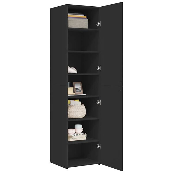 vidaXL Highboard Black 45x42.5x185 cm Engineered Wood