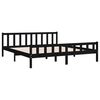vidaXL Bed Frame without Mattress Black Solid Wood 160x200 cm