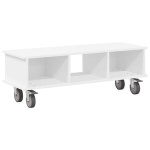 vidaXL TV Stand 100 x 35 x 35 cm White Engineered Wood
