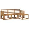 vidaXL Outdoor Sofa Set 4 pcs Natural Solid Acacia Wood