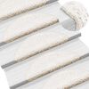 vidaXL Stair Mats 30 pcs 56x17x3 cm White Half Round