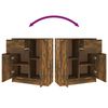 vidaXL Sideboards 2 pcs Smoked Oak 60x30x70 cm Engineered Wood