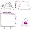 vidaXL Family Tent Dome 6-Person Orange Waterproof