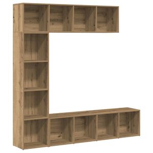 vidaXL Book Cabinets 3 pcs Artisan Oak Engineered Wood