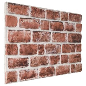 vidaXL Wall Panels 10 pcs 100 x 50 cm Dark Brown and White EPS Foam