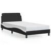 vidaXL Bed Frame "Dover" Black and White 100x190 cm Faux Leather