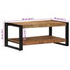 vidaXL Coffee Table 90x50x38 cm Solid Rough Wood Mango