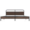 vidaXL Metal Bed Frame without Mattress Brown Oak 200x200 cm