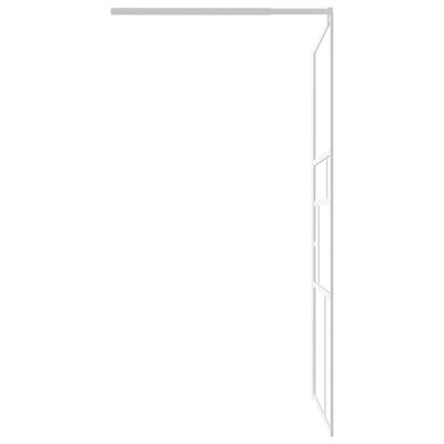 vidaXL Walk-in Shower Wall 100x195 cm ESG Glass White