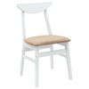 vidaXL Dining Chairs 2 pcs White 42 x 47.5 x 81 cm Solid Rubber Wood