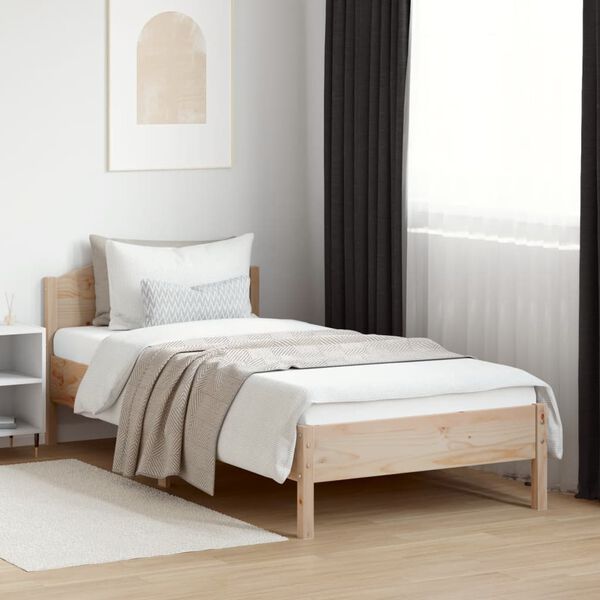 vidaXL Bed Frame without Mattress 100x200 cm Solid Wood Pine