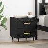 vidaXL Bedside Cabinet with Drawer 2 pcs Black Oak 40 x 35 x 47.5 cm