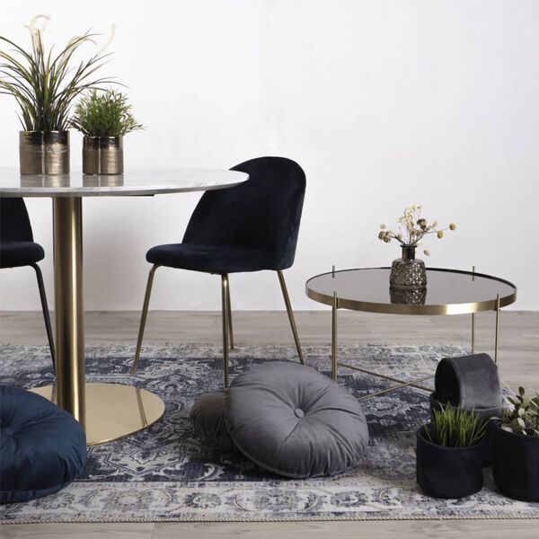 House Nordic Coffee Table Scarlett 70x40 cm Round Brass