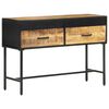 vidaXL Console Table 110x35x75 cm Rough Mango Wood