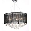 vidaXL Chandelier with 85 Crystals Black