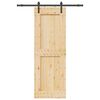 vidaXL Sliding Door with Hardware Set 80x210 cm Solid Wood Pine