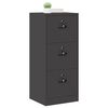 vidaXL File Cabinet Black 45.5 x 42 x 106.5 cm Cold-Rolled Steel