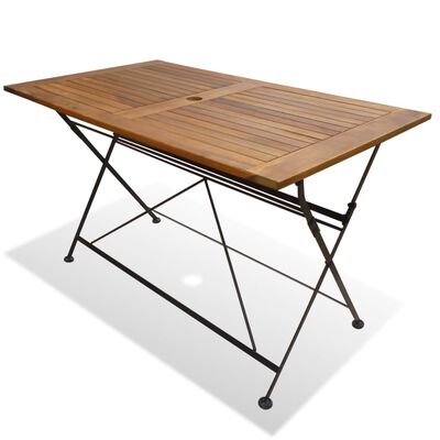 vidaXL Folding Garden Table 120x70x74 cm Solid Acacia Wood