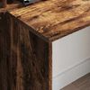 vidaXL Desk with Shelf Smoked Oak 138.5 x 55 x 143 cm Engineered Wood