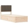 vidaXL Bed Frame with Upholstered Headboard Taupe 75 x 190 cm
